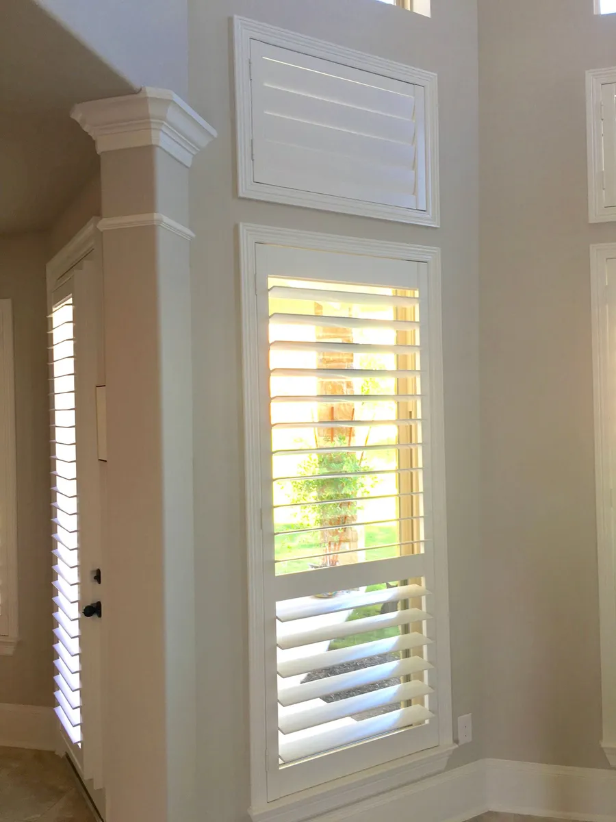 small window plantation shutters
