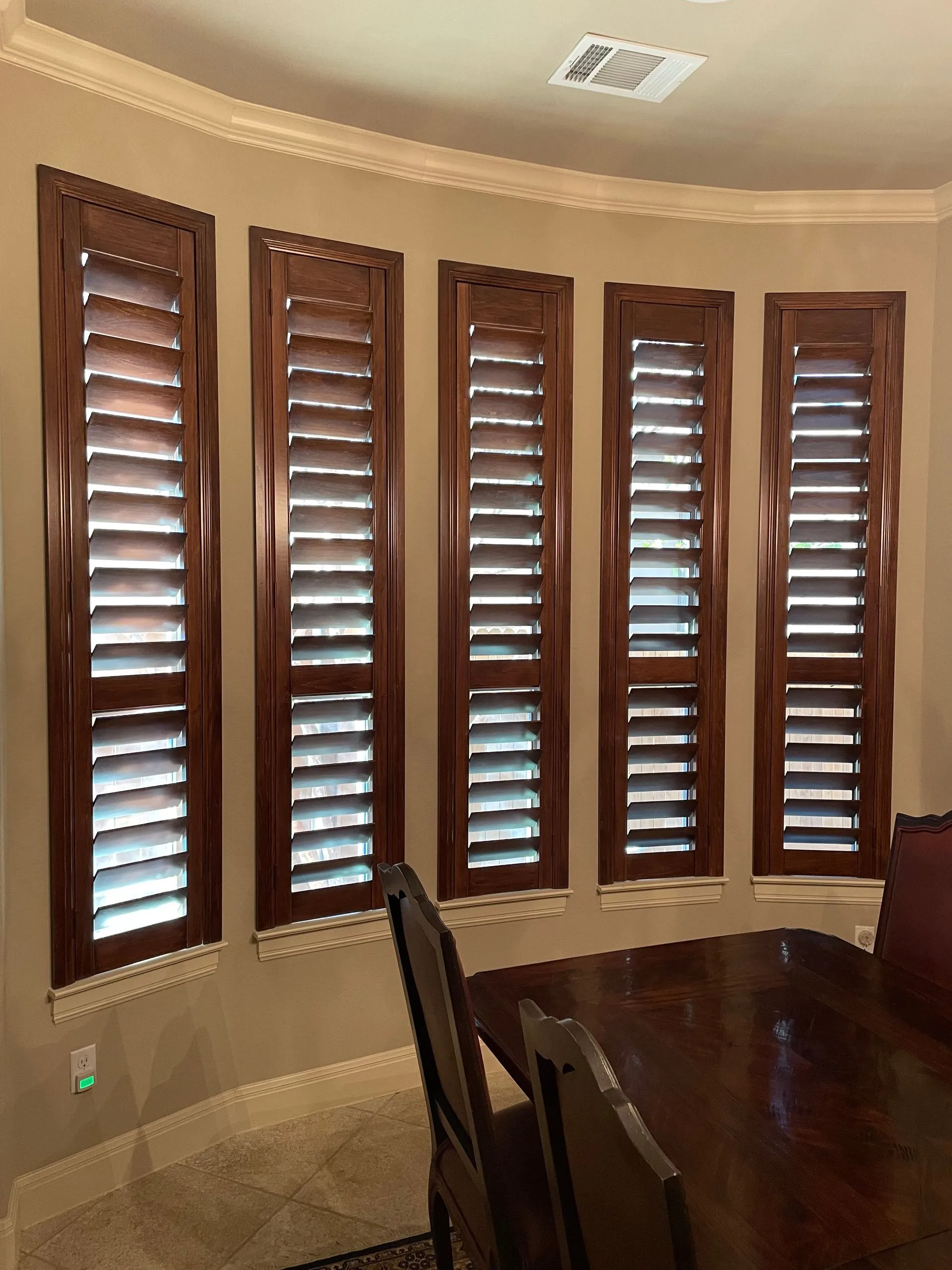 Custom wood shutters