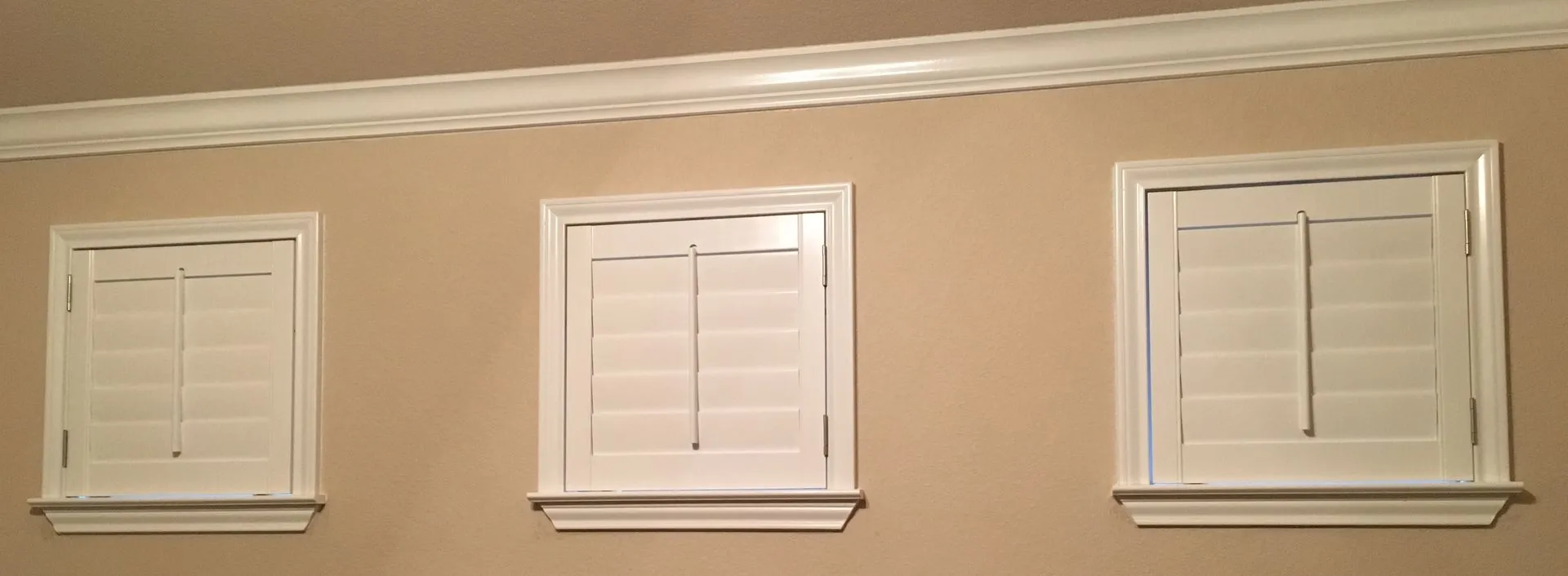 small window plantation shutters