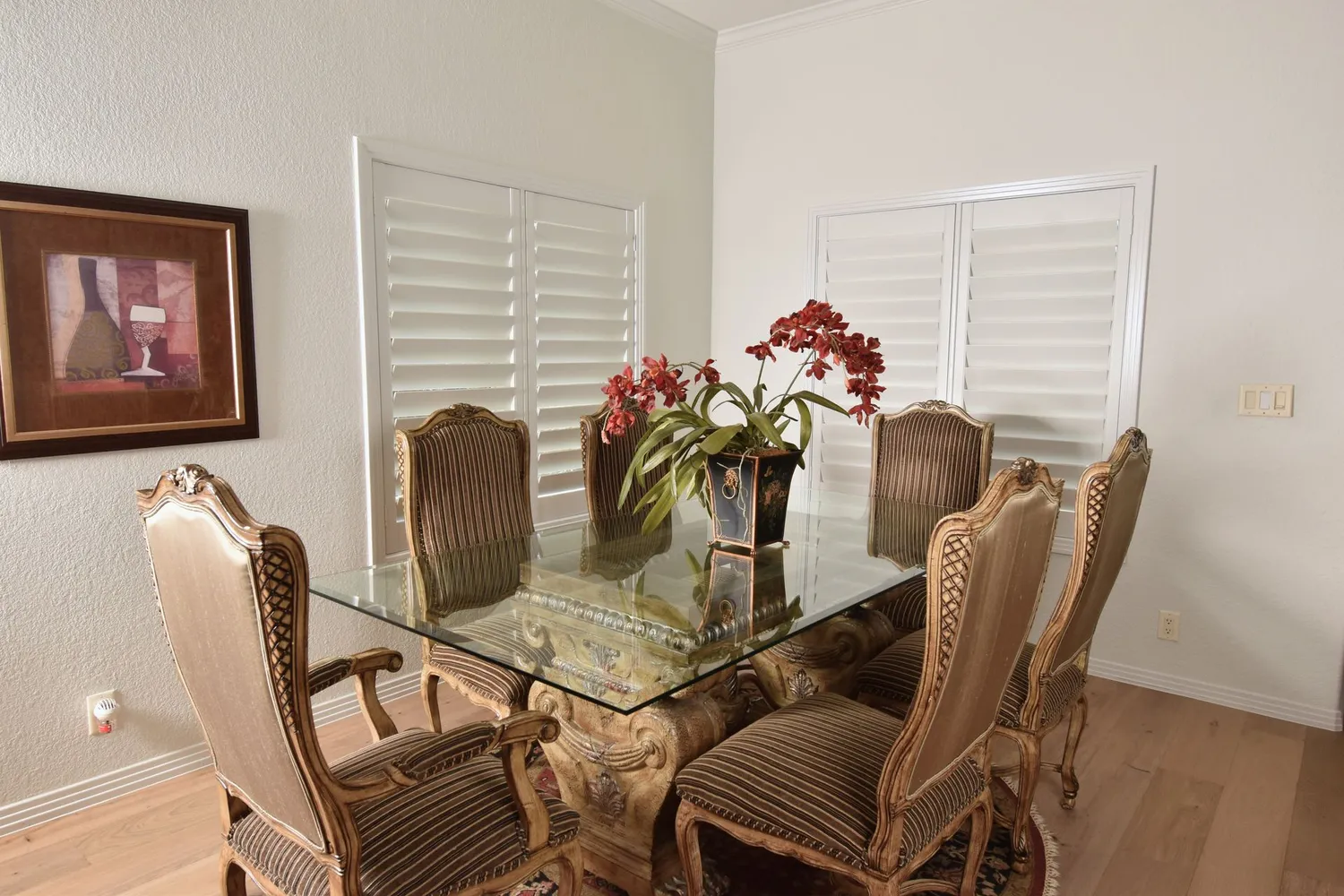 dining room plantation shutters